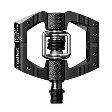 Imagem de Crankbrothers Mallet E Preto/Preto Primavera - Pedais de Bicicleta de Montanha com Suspensão Dupla - Alumínio - Adulto