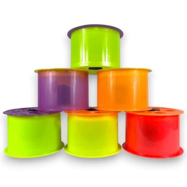 Imagem de Carretilha De Pipa Plástico Reforçado 8 Polegadas 21cm Médio Colorido Aleatório