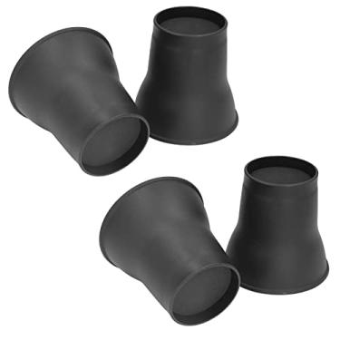 Imagem de Conjunto de Elevadores de Móveis de Plástico Preto Em Forma de Chifre de 6 Polegadas Com 4 Elevadores de Cadeira de Mesa de sofá de Cama Resistente para Mais Espaço de