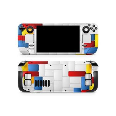 Imagem de TACKY DESIGN Película geométrica compatível com Steam Deck Skin LCD e compatível com Steam Deck OLED Skin, decalque de vinil premium 3M skin colorido, capa de arte moderna com envoltório completo
