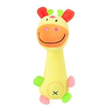 Imagem de GIRAFA MACACO PORCO Brinquedo de Pelúcia Pet para Cachorro e Gato com Apito (GIRAFA AMARELA)