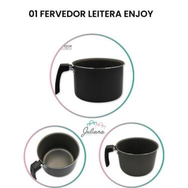 Imagem de Fervedor Leiteira Antiaderente  S/ Tampa Cinza 14 cm - Alegrete