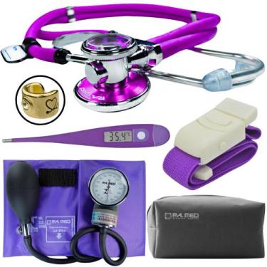 Imagem de Kit Aparelho Pressao Esfigmomanometro Estetoscopio Rappaport - Love Sa