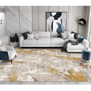 Imagem de Tapetes grandes e abstratos simples para sala de estar, quarto, decoração de casa, sofá, mesa, área, entrada moderna (200x250 cm, 78,7x98 pol./Sem fiapos, 10)