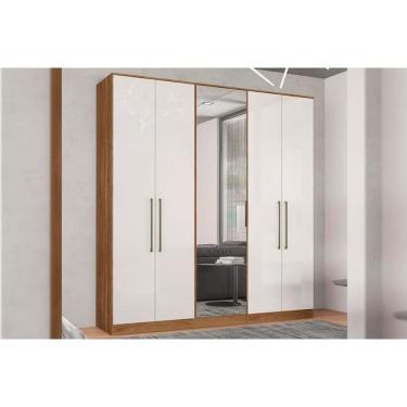 Imagem de Quarto Casal Modulado Irlanda 3 Peças (3 Armários) Qcm164 Amendola-branco - Demóbile