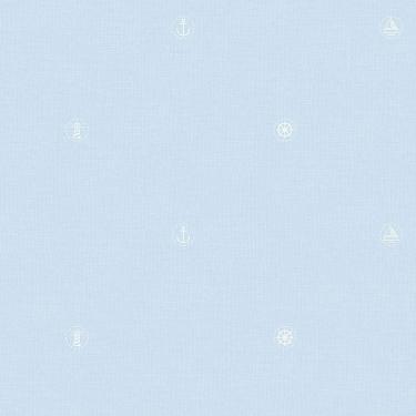 Imagem de Papel De Parede Lullaby Marinheiro Azul 2261 - Rolo 10m X 0,53m