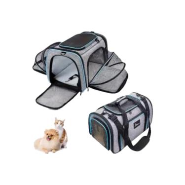 Imagem de Bolsa Transporte Pet Expansível 51x32x31cm Passeio Cães Gato