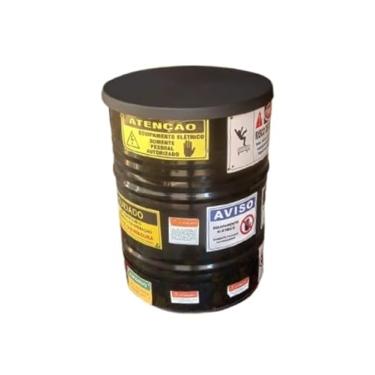 Imagem de Tampo para Mesa Tambor Decorativo, 60 cm, Plástico, Preto