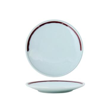 Imagem de Prato requintado de cerâmica esmaltada estilo ocidental especial para colocar mesas em restaurantes japoneses - prato raso de 8,5 polegadas de borda plana.