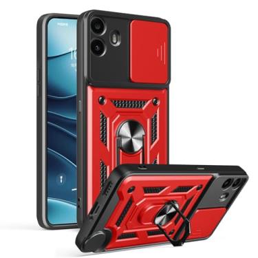 Imagem de Kukoufey Capa compatível com Nothing CMF Phone 1, com capa de lente de câmera deslizante compatível com Nothing CMF Phone 1 5G A015 capa vermelha