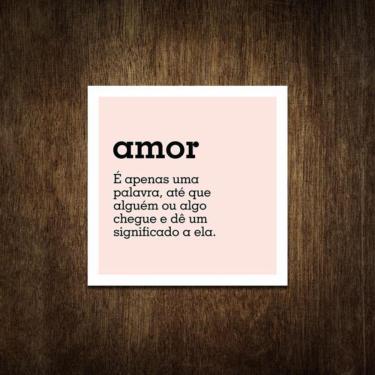 Imagem de Placa Decorativa - Significado Do Amor 27X27