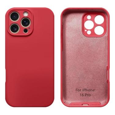 Imagem de Capinha Compativel com iPhone 16 Pro Com Proteção de Camera em Silicone com Interior Aveludado
