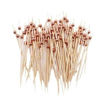 Imagem de Palitos De Comida Descartáveis De Bambu Pérola Branca 100 Peças Para C