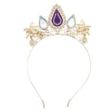 Imagem de Disney Store Official Rapunzel Costume Tiara for Kids - Shimmering Princess Dress Up Accessory, Metal Headband with Golden Sundrop Flowers & Gems, Goldtone Finish