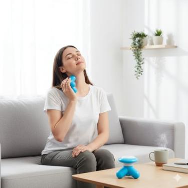 Imagem de Massageador Corporal Portátil Recarregável USB Alívio de Tensão e Dores