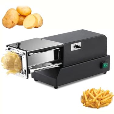 Imagem de Cortador elétrico de batatas fritas, cortador profissional de batatas fritas comerciais e domésticas, fatiador de batata, picador elétrico de vegetais, adequado para batata, cenoura, maçã, preto-10