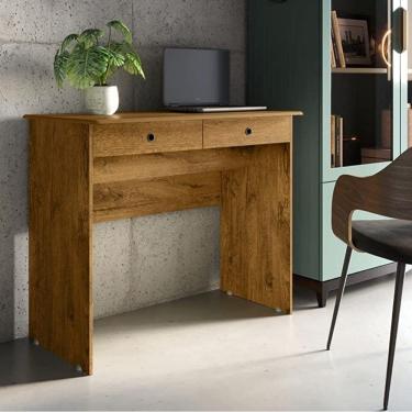 Imagem de Mesa de computador marrom- 2 gavetas saimys