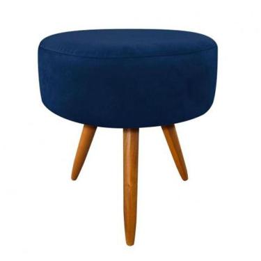 Imagem de Puf Puff Para Sala E Hall De Entrada Decoração Azul Marinho