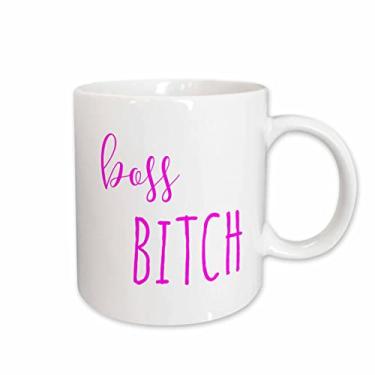 Imagem de 3dRose mug_235566_1 Caneca Boss Bitch rosa, 325 ml