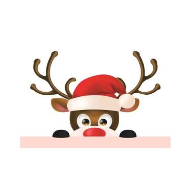 Imagem de Painel de Lona Natal Rena Curiosa - Fabrika de Festa, 300x200cm