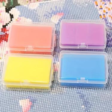 Imagem de Conjunto de cera de pintura de diamante de 48 peças com caixa organizadora, argila de cola de silicone de 0,8 polegadas para colar diamantes e lantejoulas, suprimentos de artesanato multicoloridos DIY