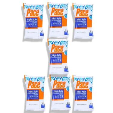 Imagem de kit 7 Pastilha de Cloro Pace Tripla Ação 200g HTH P/ Piscina
