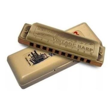 Imagem de Gaita De Boca Harmônica Hering Vintage Harp 1020C Dó
