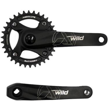 Imagem de Pedivela Single Absolute Wild Coroa 34d Alumínio 175mm Mtb, Preto