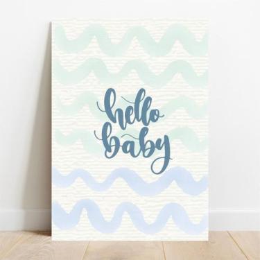 Imagem de Placa Decorativa Hello Baby - TaColado, 15x21cm