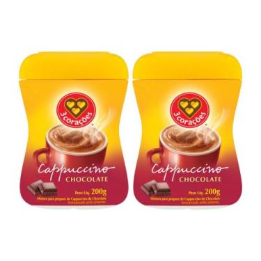 Imagem de Cappuccino Chocolate 200g - 3 Corações - Kit com 02 unidades