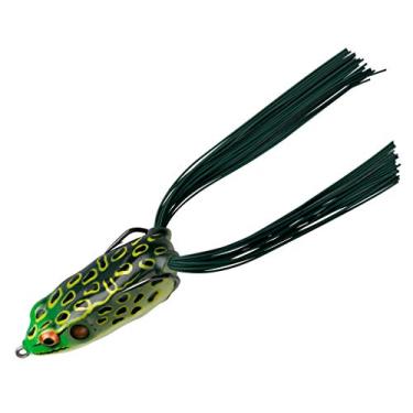 Imagem de BOOYAH Almofada Crasher Topwater Bass Fishing Hollow Body Frog Isca com anzóis sem ervas daninhas, rã touro
