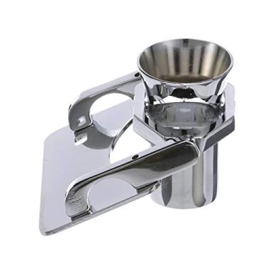 Imagem de Seachoice Gimbal de haste para cadeira plana 89181 – Cabe sob a cadeira para fornecer rotação em 4 direções – latão fundido cromado preto, tamanho único