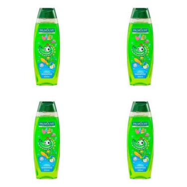 Imagem de Kit 4 Und Shampoo Palmolive Kids Cacheados Definidos Hidratados 350ml