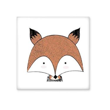 Imagem de Decalque brilhante de azulejo de cerâmica de raposa imatura estilo simplicidade