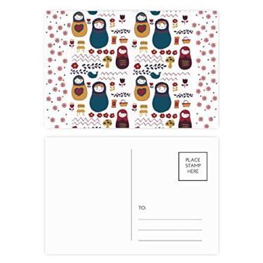 Imagem de Russia Dolls Pôster de flor Matrioska russa Natal Flor Celebração Cartão postal Bênção Cartão de correio