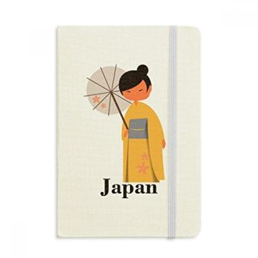 Imagem de Caderno tradicional japonês feminino com capa dura em tecido oficial