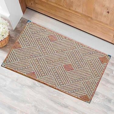 Imagem de Tapete Sisal Capacho Porta Entrada Antiderrapante 80x50cm (Baobá Terracota)