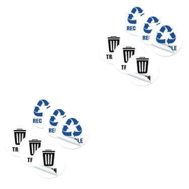 Imagem de Abaodam 2 Conjuntos 6 Rótulo De Classificação De Lixo Triagem De Lixo Adesivos De Lixo Decalque De Lixo Adesivo De Lata De Lixo Adesivo De Reciclagem Doméstico Adesivos De Logotipo Pvc