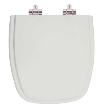 Imagem de Assento Sanitário Poliester Soft Close City Cinza Prata para vaso Celite