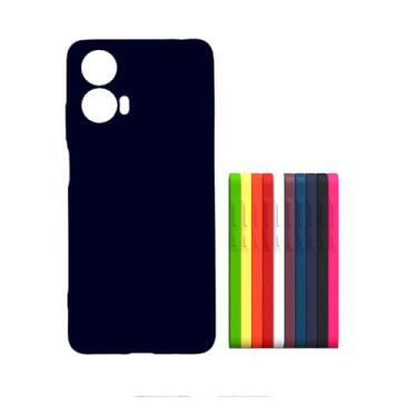 Imagem de Capinha Capa Case Compativel com Moto G24 Power Silicone Macia Aveludada Forro Interno Com Proteção De Câmera Preta