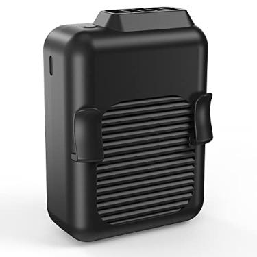 Imagem de COMLIFE Mini Ventilador Portátil de Cintura, Ventilador Vestível Viva-Voz Alimentado por Bateria de 6000Mah com Tempo de Trabalho Máximo de 23 Horas, 3 Velocidades, Fluxo de Ar Forte de 5100 Rpm Para