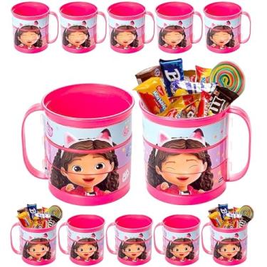 Imagem de Kit de Canecas Divertidas A Casa Mágica da Gabby Copo Divertido Lembrança de Aniversário Infantil Plasútil (10 unidades)