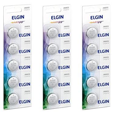 Imagem de KIt com 3 cartelas de Baterias CR2032 Elgin 3v (15 baterias)
