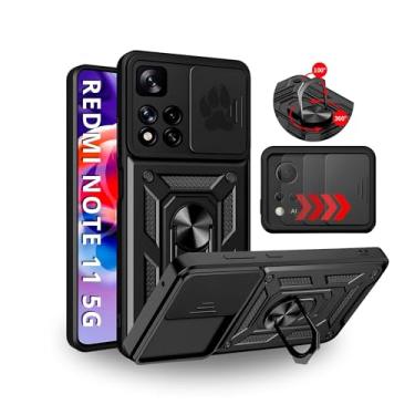 Imagem de Capa Capinha Armor Anti Choque Ring Luxo Para Redmi Note 11 5G (Tela 6.6) + Anel Giratório + Proteção De Câmera - Proteção Militar