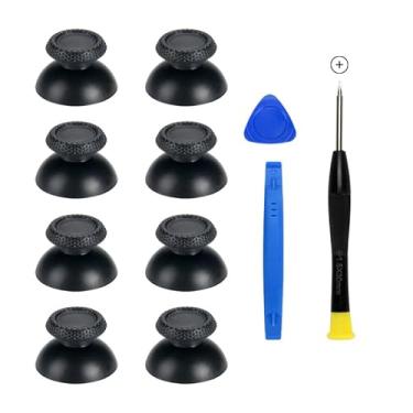 Imagem de COMZPLIFE 8 Pack Black Replacement Thumbsticks for DualSense PS5 Controller, Custom Analog Thumb Stick Joystick Grip Replacement for Playstation 5 Controller