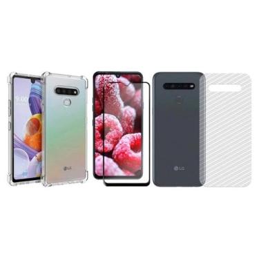 Imagem de Capinha Silicone Antichoque e Película Vidro 3D e Traseira LG K41S - H