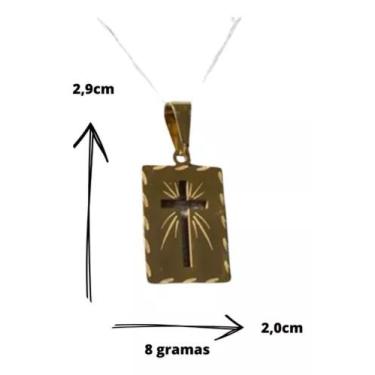 Imagem de Pingente Grande De Cruz Crucifixo Folheado Variados D19 - Style Store,