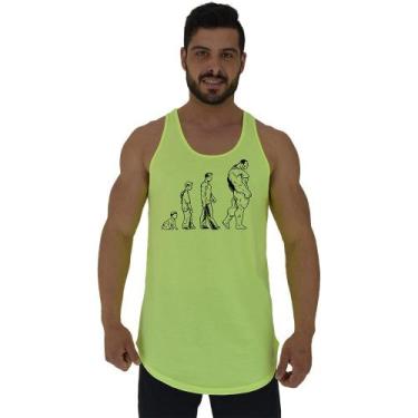 Imagem de Regata Longline Estampada Masculina MXD Conceito Evolução, Amarelo flu