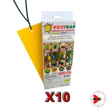 Imagem de Pestrap Amarela Pega Inseto Voador Mod Ret Md 20x7,5 10 Un