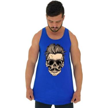 Imagem de Regata Longline Estampada Masculina MXD Conceito Caveira Arrepiada, GG